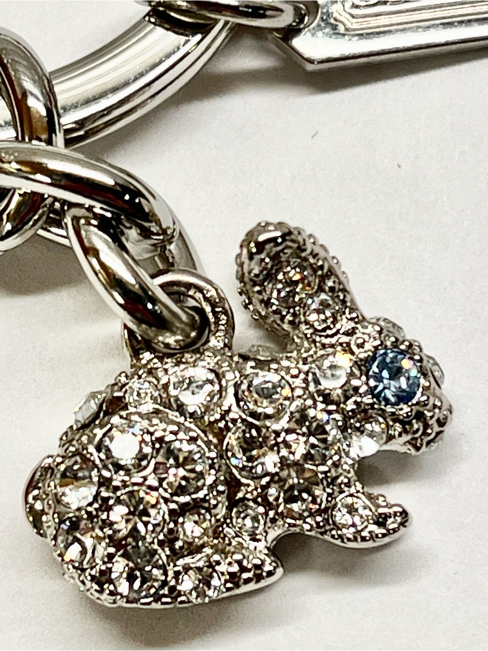 Coach Pave Crystal Rabbit Key Fob NWOT - Picture 3 of 4